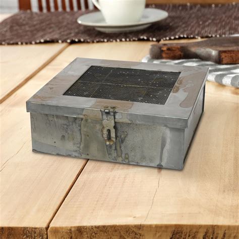 hiw to make galvanised metal box|metal box with hinged lid.